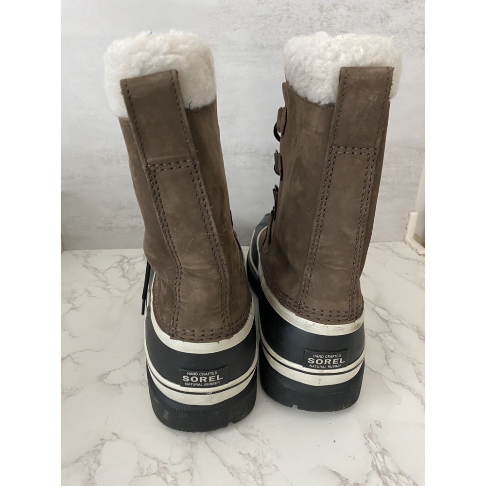 Sorel Caribou Waterproof Winter Boots Men's Sz 12 Brown Suede Insulated Snow - Picture 8 of 15